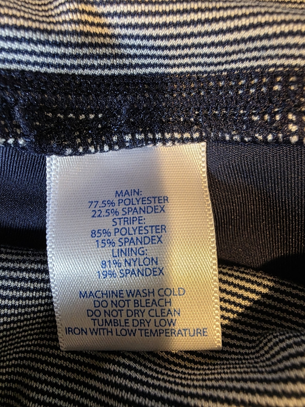 Southern Tide Navy High-Waist Leggings with Gray Side Panels - Picture 5 of 5